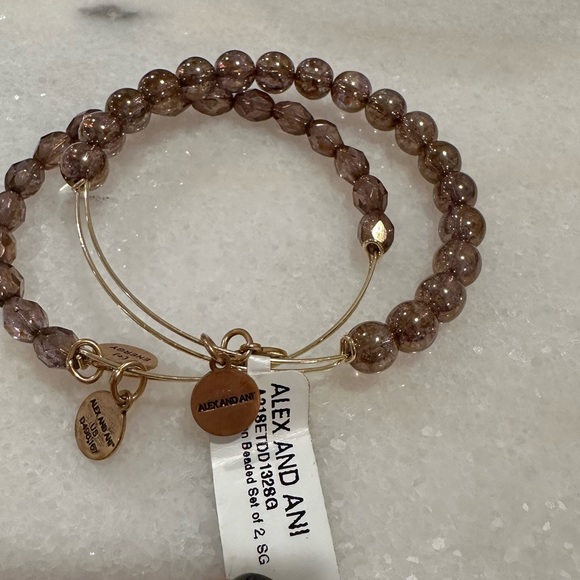 Alex and Ani Golden Beaded Set - Picture 1 of 4